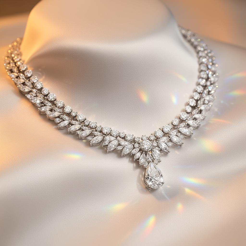 Minimal product shot with diamond focus